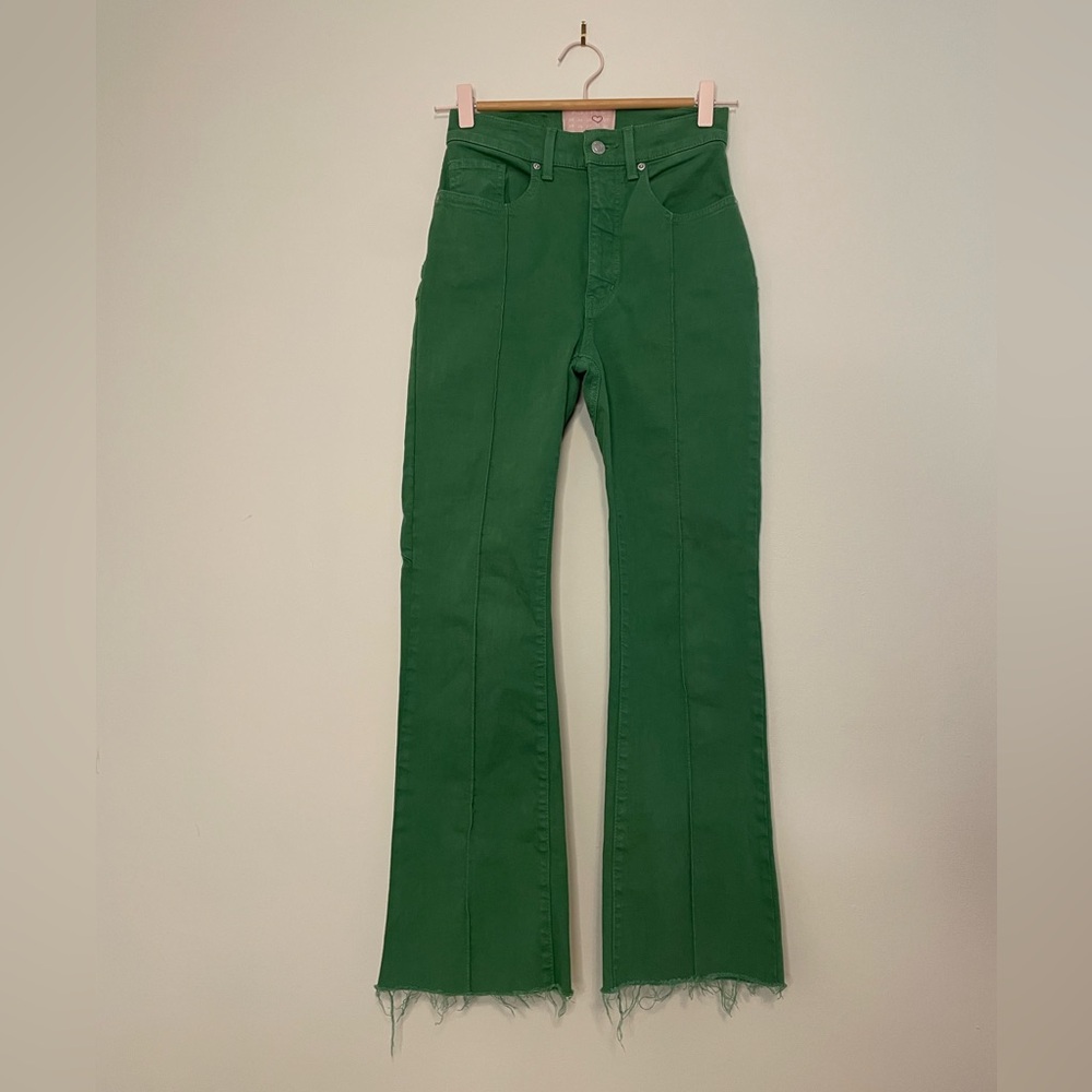 REVICE bootcut green stretch jeans